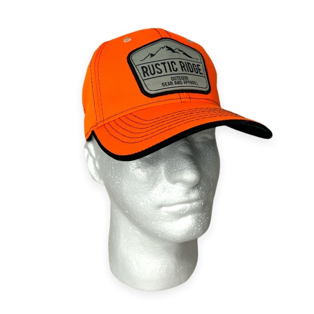 Rustic Ridge Neon Orange Hunting Outdoor Safety Adjustable Hat SnapBack Unisex